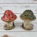 Mushroom Handmade Ceramic Tealight Candle Incense Holder Burners - Set of 2   253653930572